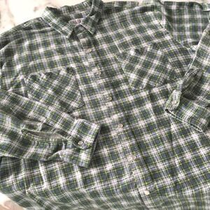 Haband Pearl Snap Cotton/Poly Flannel Button Up Mens L